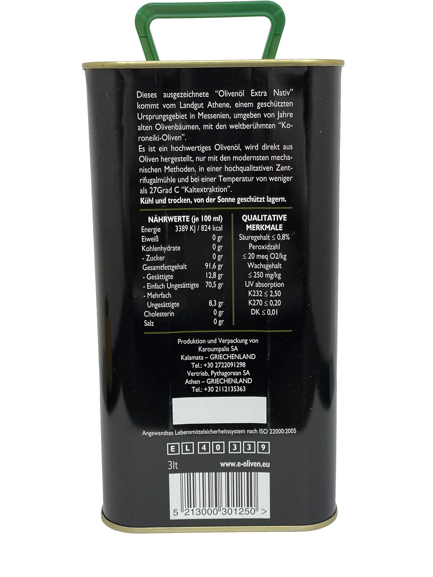 Olivenöl Extra Nativ - Erste Kaltextraktion 3.000ml