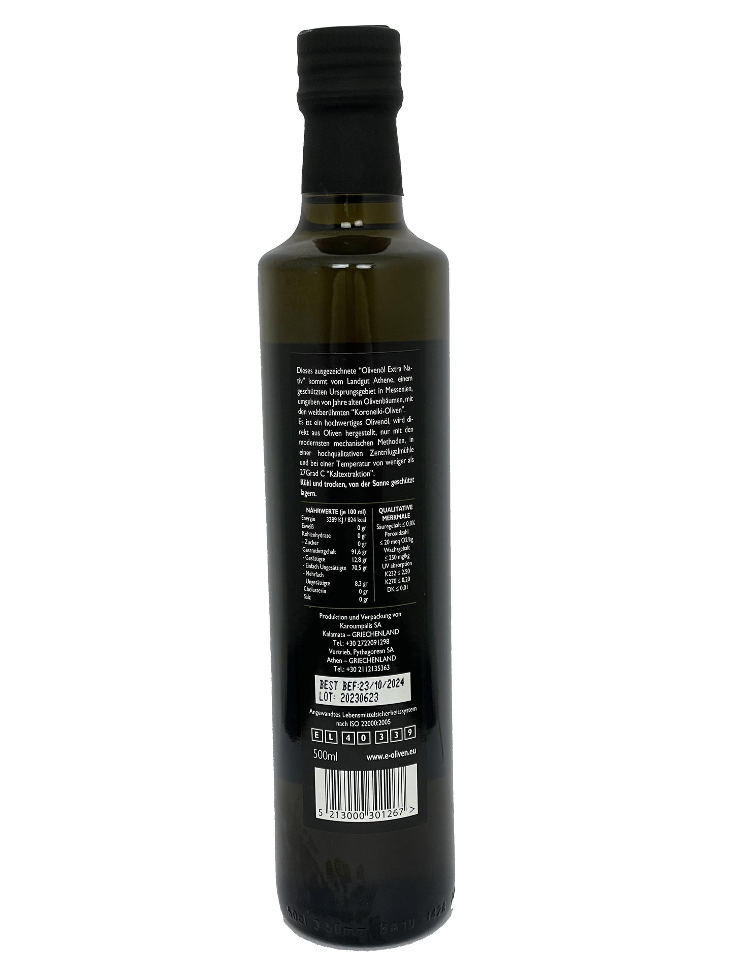 Olivenöl Extra Nativ - Erste Kaltextraktion 500ml